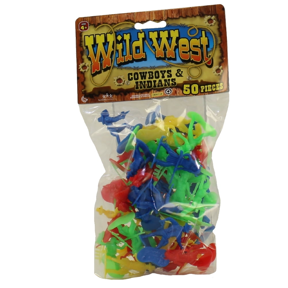 JARU Inc. Toys Wild West Playset COWBOYS & INDIANS (50 Pieces