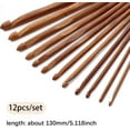 thumbnail image 2 of 12PCS Carbonized Bamboo Knitting Needles Set 5.9 Inch Single Point Bamboo Crochet Hooks Kit 12 Size Wooden Knitting Needles DIY, 2 of 3