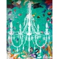 thumbnail image 2 of Youngstrom, Kent 12x14 Black Ornate Wood Framed with Double Matting Museum Art Print Titled - Emerald Chandelier, 2 of 4
