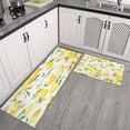 thumbnail image 3 of Lemons Kitchen Rugs and Mats Sets Of 2,Kitchen Decoration Rugs,Rubber Backing Non-Slip Floor Mat for Sink Washable Waterproof Laundry Room Runner Rugs, 3 of 7