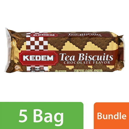 - (5 Pack) Kedem Tea Biscuits Chocolate Flavor, 4.2 OZ
