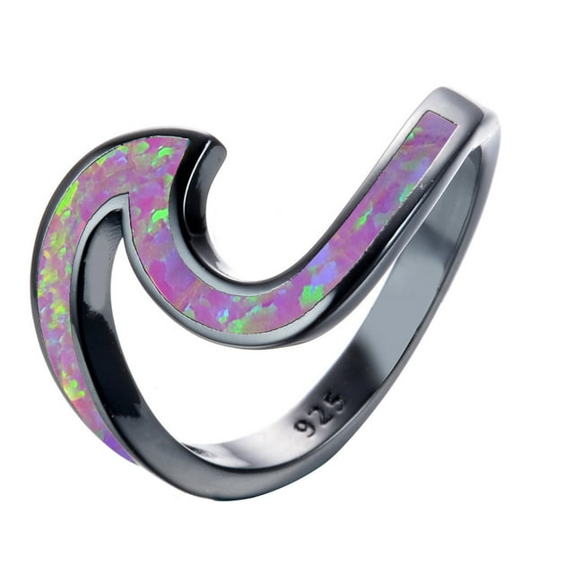 Wave Ring Creative Glittering Jewelry Ring Charm Ring Fashion Ring for Ladies