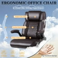 thumbnail image 3 of Bossin Big and Tall Executive Office Chair 400lbs with Flip-up Arms for Adult, Ergonomic High Back Lumber Support Adjustable Computer Desk Chair, 3 of 7