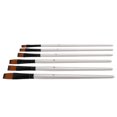 thumbnail image 1 of Paintbrush 6Pcs Pearl Nylon Hair Handle Brush Short Paint Brushes Set Two Color Solid Wood Paintbrush Sets, 1 of 8