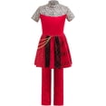 thumbnail image 3 of Red Halloween Cosplay Costume Full Set Crimson Villain Princess Jumpsuit Outfit Storybook Fantasy Dress-Up Apparel for Festive Party Themed Events, 3 of 6