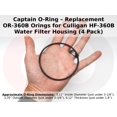 thumbnail image 3 of Juntas tóricas Captain O-Ring OR-360B, paquete de 4 para Culligan HF-360B, 3 of 7