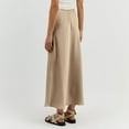thumbnail image 6 of Wxolcjlv Womens Drawstring Waist Satin Maxi Skirt Smooth Drape Silhouette for Vacation Casual Getaways Skirts, 6 of 8