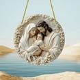 thumbnail image 4 of Religious Warm Family Holiday Dress Up Window Glass Pendant, 4 of 6