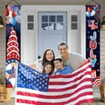 thumbnail image 3 of Patriotic Outdoor Hanging Banner Set for Independence Day Celebrations and Festive Front Yard Display with Two Large Style Decorative Flags, 3 of 6