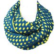 thumbnail image 4 of Wrapables® Dottie Infinity Acrylic Knit Scarf Circle Scarf, Teal/Yellow, 4 of 7