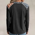 thumbnail image 4 of longantii 3/4 Sleeve Tops for Women 250 Anniversary Usa Crew Neck shirtss Relaxed Fit American Flag Tops Fourth Of July Blouses Black 5XL, 4 of 4