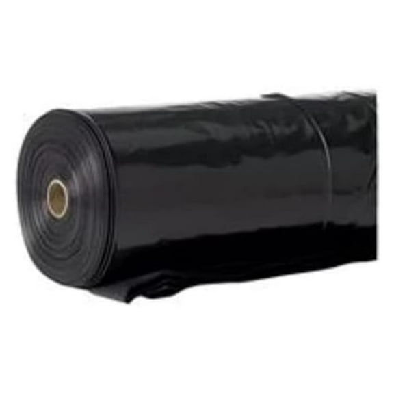 Film-Gard Plastic Sheeting 4 mil x 20ft x 100ft Black Polyethylene Film - Heavy Duty Construction Plastic - Waterproof Covering for Dust Control, Drop Cloth, and Protective Barrier