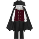 thumbnail image 2 of Disfraces de vampiro de Halloween, cosplay para niños, lindos niños, conjunto de lujo, atuendo gótico, disfraces de fiesta, 2 of 4