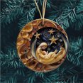thumbnail image 1 of Xihbxyly Cosas Por Menos de 5 Dolares Colgante Navideño Misterioso Azul Marino y Dorado 8 Cm/3,14 Pulgadas, Acrílico Navideño, 1 of 4
