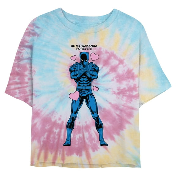Juniors' Marvel: Black Panther Be My Wakanda Graphic Cropped T-Shirt