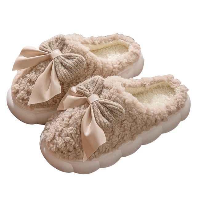 Zapatos casa cálidos Slip-On Mujeres pelaje Anti slip para el invierno otoño