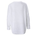 thumbnail image 2 of Womens Tops' Solid V Neck One Shoulder Pearl Baggy Top Sweaters for Women, 2 of 5