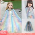 thumbnail image 2 of 6 Colores Ropa Para Niños Frozen Elsa Sirena Sophia Princesa Lentejuelas Arco Iris Niñas Cosplay Capa Navidad Regalo De Cumpleaños Disfraz De Halloween, 2 of 4