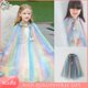 thumbnail image 2 of 6 Colores Ropa Para Niños Frozen Elsa Sirena Sophia Princesa Lentejuelas Arco Iris Niñas Cosplay Capa Navidad Regalo De Cumpleaños Disfraz De Halloween, 2 of 4