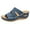 Blue, variant on Pisexur Women's Wedge Sandals with Arch Support, Embroidered Fish Mouth Comfort Platforms Slippers for Women Indoor And Outdoor Summer Casual Walking Shoes Dressy Footwear