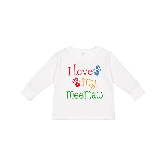 Inktastic I Love My MeeMaw Girls Long Sleeve Toddler T-Shirt