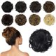 thumbnail image 1 of 100% H Bun Extens, Messy Bun H Piece Y H Scrunes Gnon Extenss para mujeres niñas Updo Donut Iece, Jet, 1 of 5