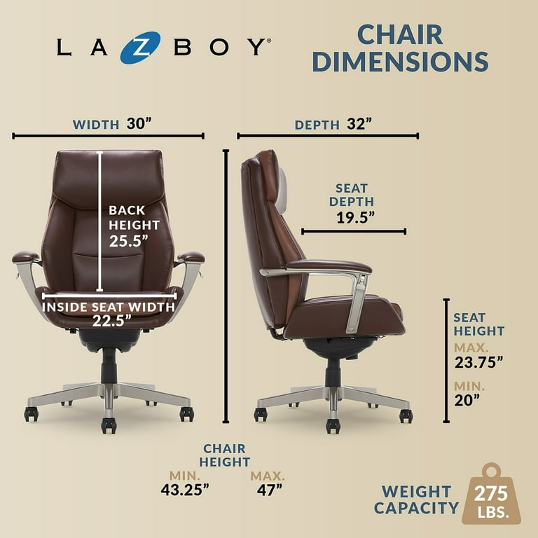 La-Z-Boy Alton High Back Ergonomic Office Chair, Bonded Leather