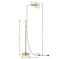 thumbnail image 4 of JONATHAN Y Zinnia 63" Industrial Minimalist Height-Adjustable Iron Pharmacy LED Floor Lamp, Brass Gold, 4 of 10
