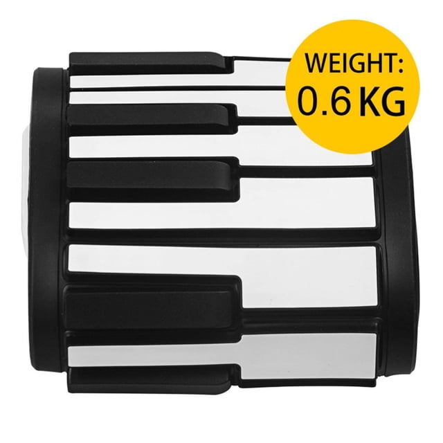 facefd Piano à Rouler Électrique Numérique Clavier à Rouler Piano Cadeaux Noir Blanc