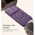 thumbnail image 7 of SURITCH for Samsung Galaxy A37 / A36 Phone Case, Magnetic Protective Cover with Camera Cover and Adjustable Metal Kickstand, Purple, 7 of 7