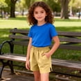 thumbnail image 5 of CYRBOKO Toddler Girlss Shorts, Elastic Waist 2026 Running Casual Kids Summer SHORTS Yellow Size 2-3 T, 5 of 9