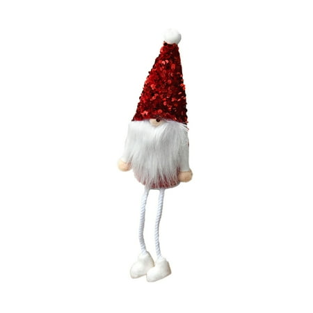 

dtydtpe christmas decorations home decor christmas cute doll rudolph plush doll decoration handmade hanging pendant party room standing post household tree ornament