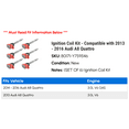 thumbnail image 2 of Ignition Coil Kit - Compatible with 2013 - 2016 Audi A8 Quattro 2014 2015, 2 of 2