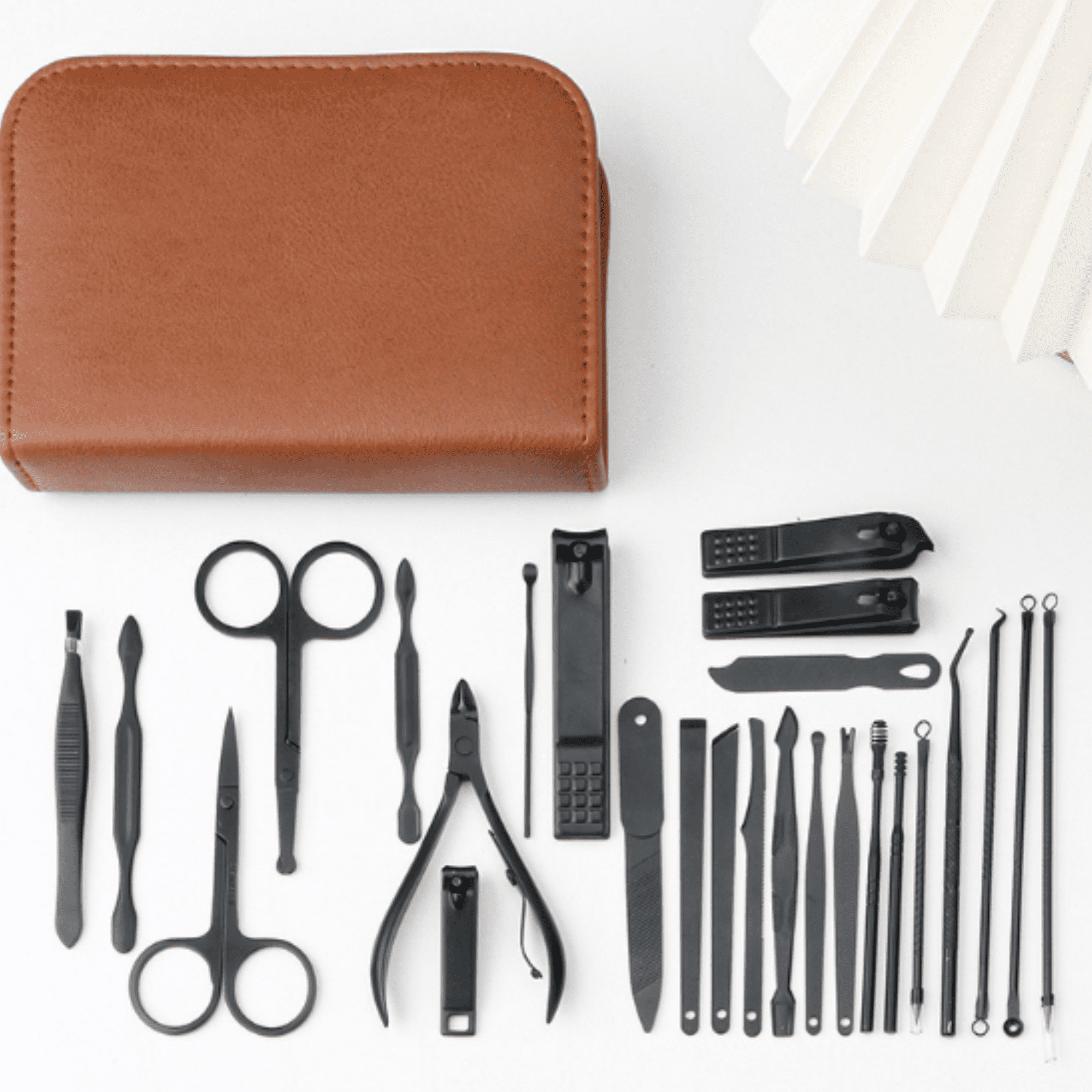 26-Piece Professional Manicure Set, Stainless Steel Nail Care Kit with Luxury Travel Case, Complete Manicure & Pedicure Tools for Home Use and Travel