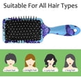 thumbnail image 3 of Blue Butterfly Graffiti Air Cushion Comb Animal Butterflies Antistatic Massage Brush For Long,Thick, Wavy, Dry Or Damaged Hair, Removes Tangles And Knots., 3 of 6