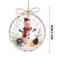 thumbnail image 3 of Glowing Christmas Story Ornament, Light-Up Mini Holiday Scene in Clear Acrylic Ball, Snowman Design for Christmas Tree Hanging Holiday Decor, 3.15 Inch, 3 of 6