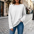 thumbnail image 2 of BUIGTTKLOP Crewneck Sweatshirts for Women Fall Fashion Pullovers Fleece Long Sleeve Sweatshirts Tops, 2 of 8