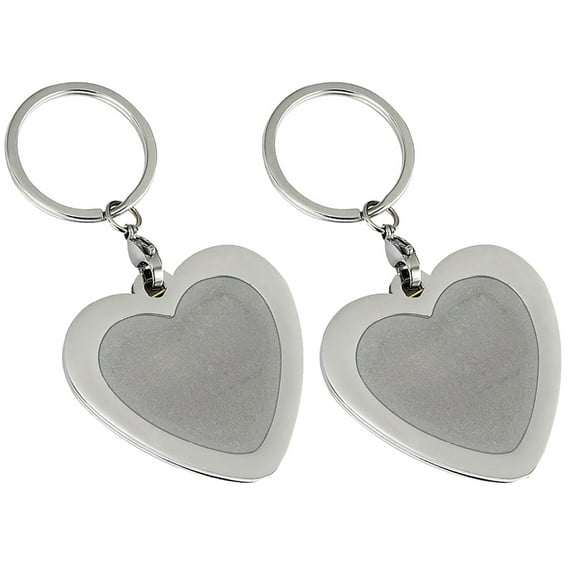 2 Pcs Photo Frame Keychain Stylish Design Gift Pendants Lovers