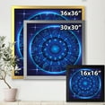 thumbnail image 4 of Designart 'Zodiac Signs With Neon Deep Blue Horoscope Circle' Modern Framed Art Print, 4 of 4