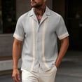 thumbnail image 5 of Guluxicc Men's Shirts Button Down Collared Short Sleeve Beach Vacation Tops for Everyday Wear Spring Summer Casual Outfits, 5 of 5
