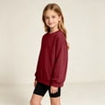 thumbnail image 5 of FAIWAD Sweatshirts for Kids Cotton Long Sleeve Crewneck Pullover Tops Boys Girls Casual School Oversized Clothes, 5 of 9