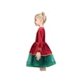 thumbnail image 4 of Girls Dress Red Green Christmas Nutcracker Uniform Korean Velvet 6 Years, 4 of 6