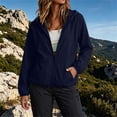 thumbnail image 6 of SAWOBUUN Womens Hooded Waterproof Windbreaker Zip Up Jacket Long Sleeve Casual Lightweight Outdoor Coat with Pockets, 6 of 9