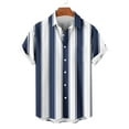 thumbnail image 4 of Jjayotai George Shirts for Men with Pocket, Men's Striped Printed Short Sleeve Lapel Button Up Cardigan, Hawaiian Shirt, Graphic Tees Men, 4 of 6