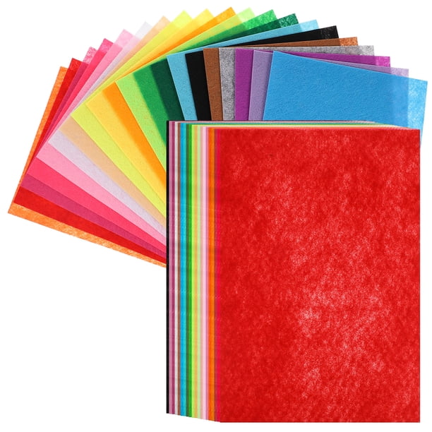 20 hojas de fieltro para manualidades, colores surtidos, tela de fieltro de colores, tela de fieltro para manualidades, proyectos de costura, suministros para manualidades
