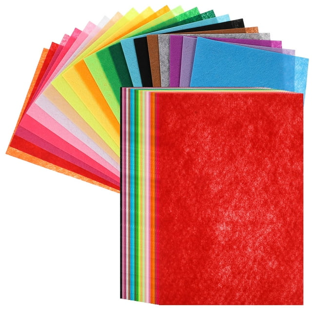 20 hojas de fieltro para manualidades, colores surtidos, tela de fieltro de colores, tela de fieltro para manualidades, proyectos de costura, suministros para manualidades