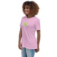 thumbnail image 3 of Floral Women's Relaxed T-Shirt, Women Tshirt Graphic, Women T Shirts Short Sleeve (Heather Prism Lilac, XL), 3 of 6