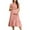 Pink, variant on XJDJHC Women's Materntiy Dress Maternity Casual Short Sleeve Crew Neckdress Pregnant Bohemian Solid Color Flowy Maxi Dresses Tiered Womens Dresses