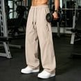 thumbnail image 5 of Kctiaxy Mens Oversized Sweatpants Elastic Waist Drawstring Cargo Joggers Solid Lounge Pants, 5 of 9