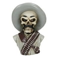 thumbnail image 3 of Day of The Dead General Pancho Villa Skull Skeleton Bust Mini Figurine, 3 of 8